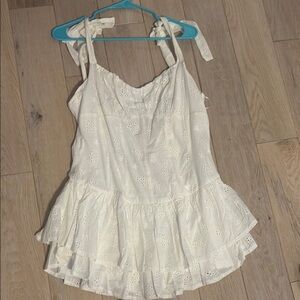 Cotton Candy LA White Eyelet Midi Dress